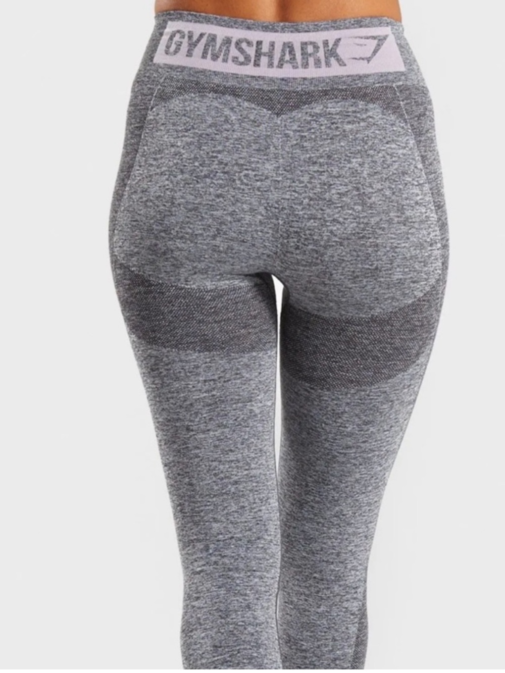 Gymshark Grey Seamless High-Waist Leggings with Branded Waistband